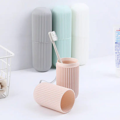 Portable Travel Toothbrush and Wash Cup Set