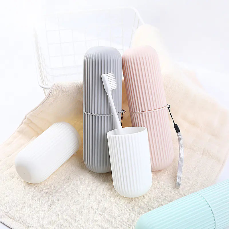 Portable Travel Toothbrush and Wash Cup Set